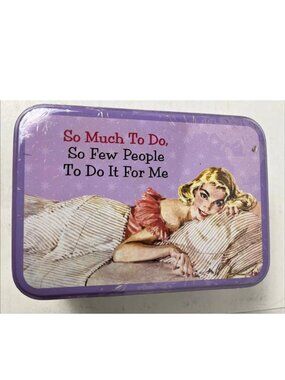 Retro Funny Note Cards Tin Set Vandor Ephemera Gift Desk Decor